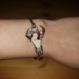 Cow skull bracelet